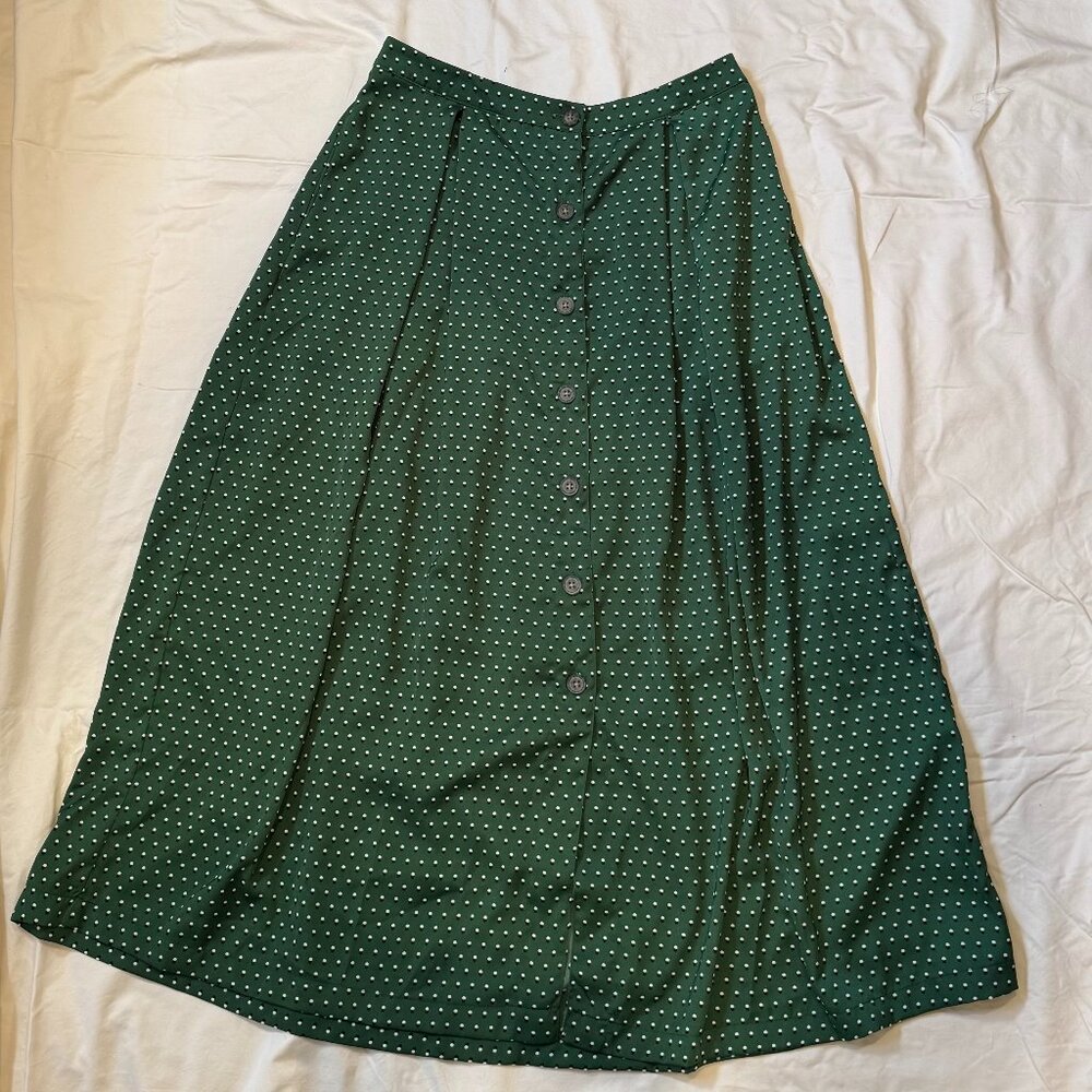 WHO WHAT WEAR for TARGET  Green A-line Maxi Skirt